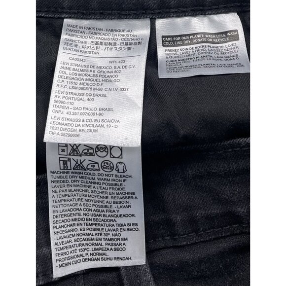LEVI'S Womens SIZE 11M (30x32) Black 524 Skinny Seamed JEAN w/ Extra Pockets EUC - Picture 5 of 6